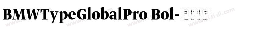 BMWTypeGlobalPro Bol字体转换 BMWTypeGlobalPro Bol字体转换